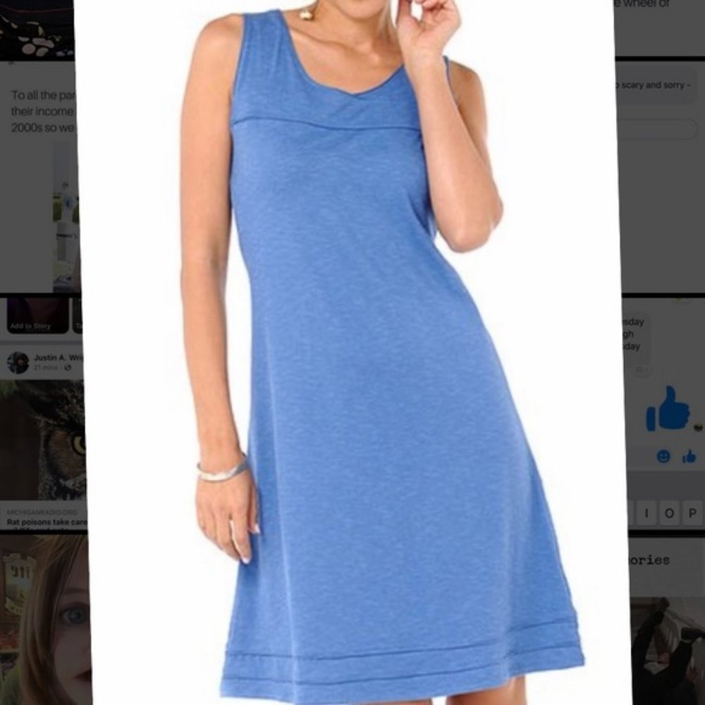Horny Toad Light Blue Summer Midi Dress